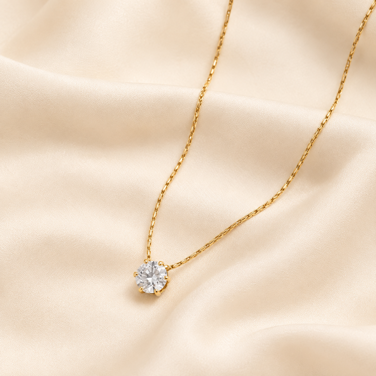 Luna Solitaire Necklace
