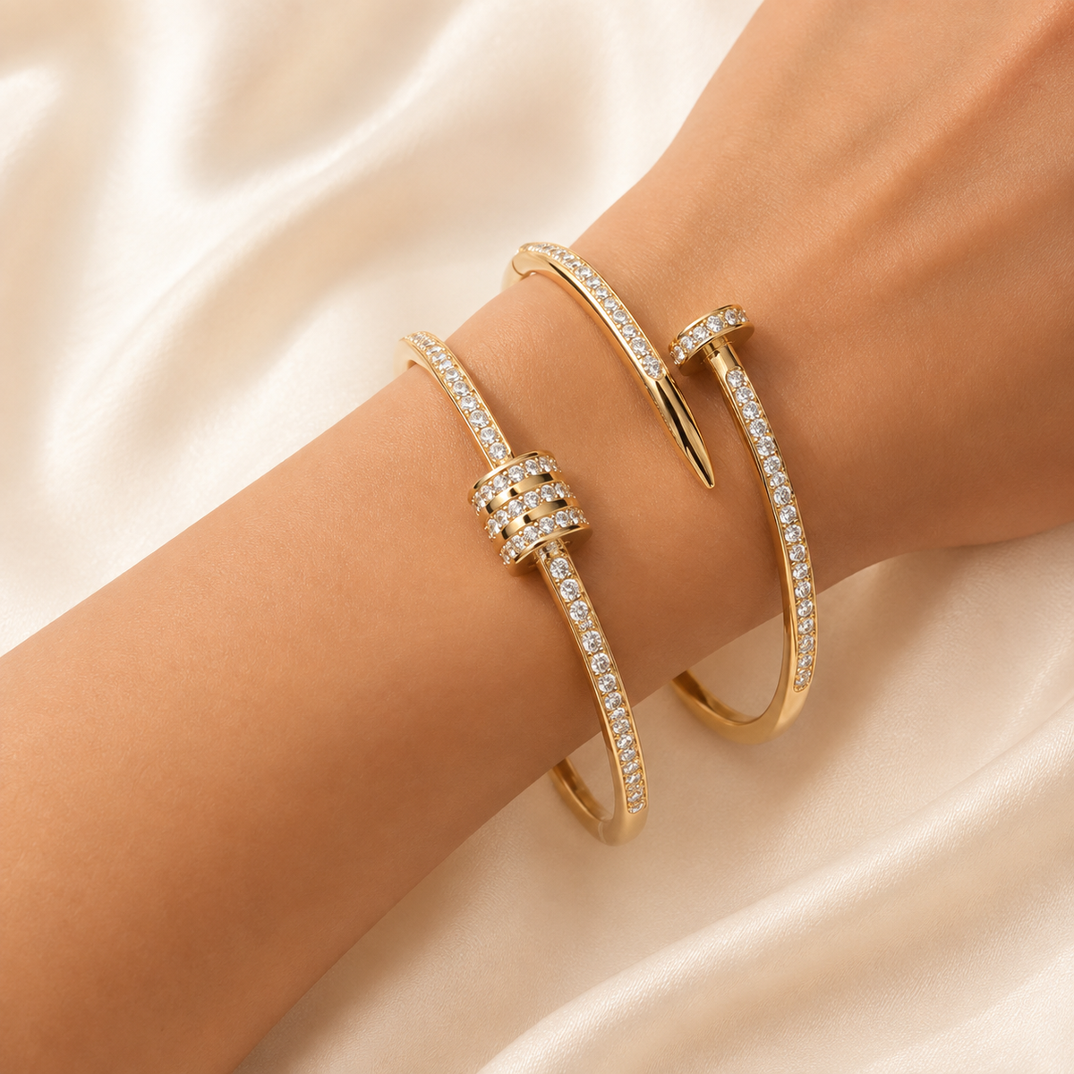 Pavé Cuff Bangle - 2Pc