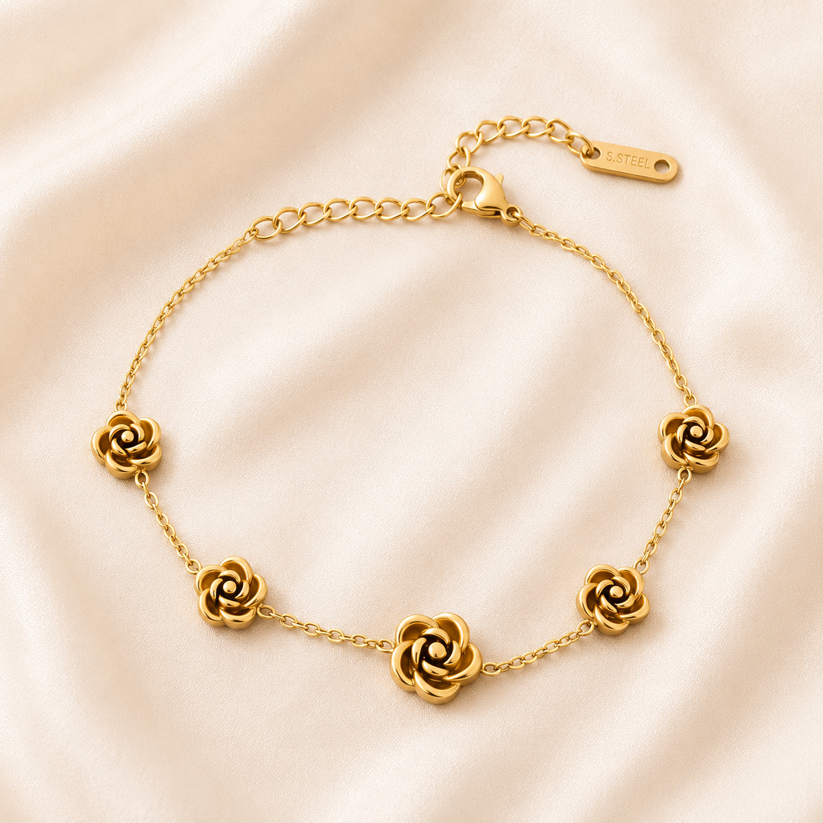 Rose Charm Bracelet
