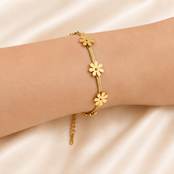 Floral Link Bracelet