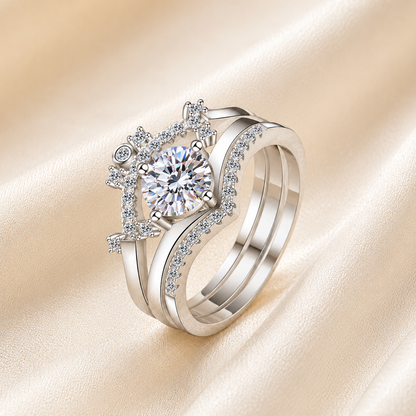 Crystal Bridal Ring Set