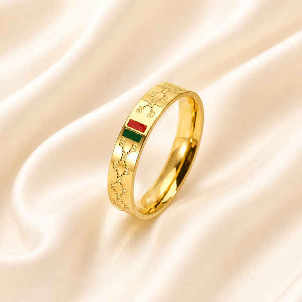 Gold Pattern Ring