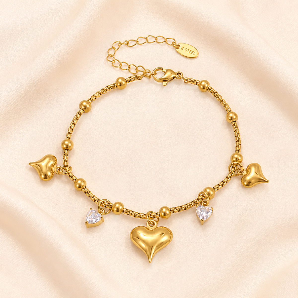 Heart Charm Bracelet