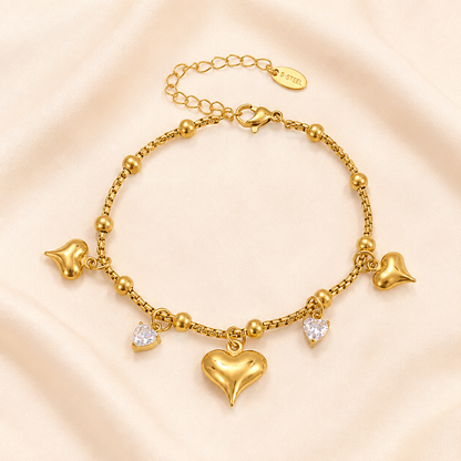 Heart Charm Bracelet
