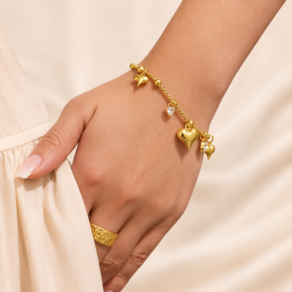Heart Charm Bracelet