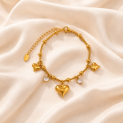 Heart Charm Bracelet