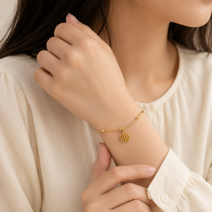 Rose Charm Bracelet