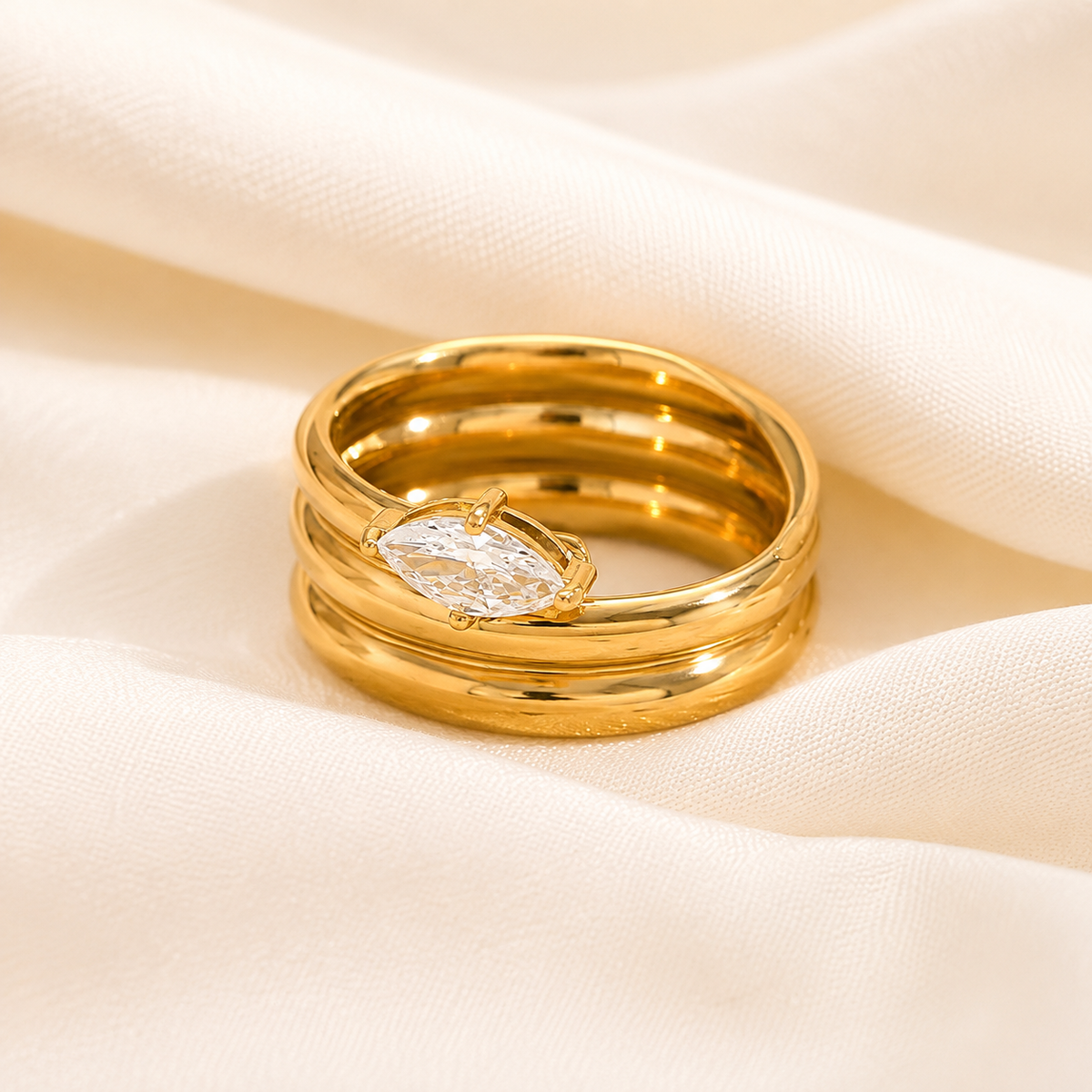 Trinity Crystal Ring