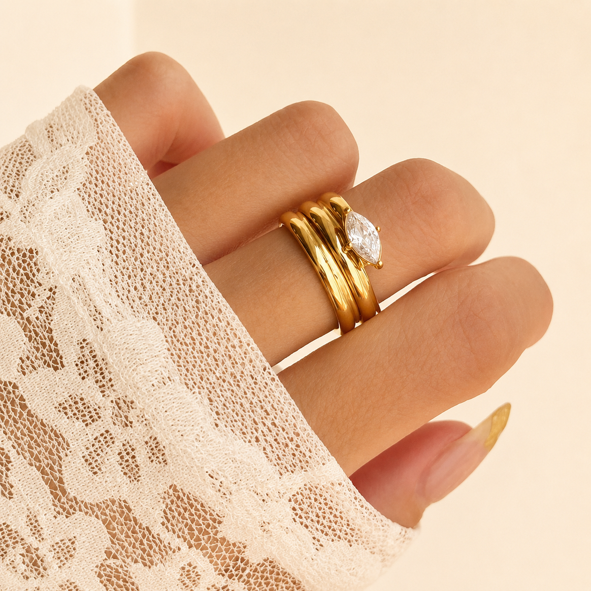Trinity Crystal Ring