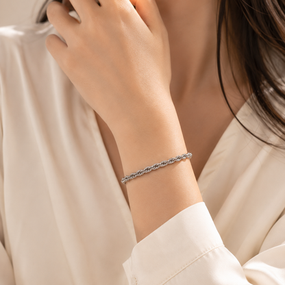 Twist Silver Bracelet