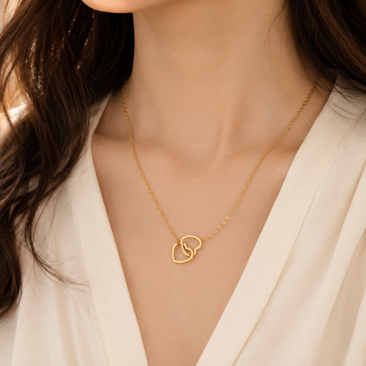 Luna Double Heart Necklace