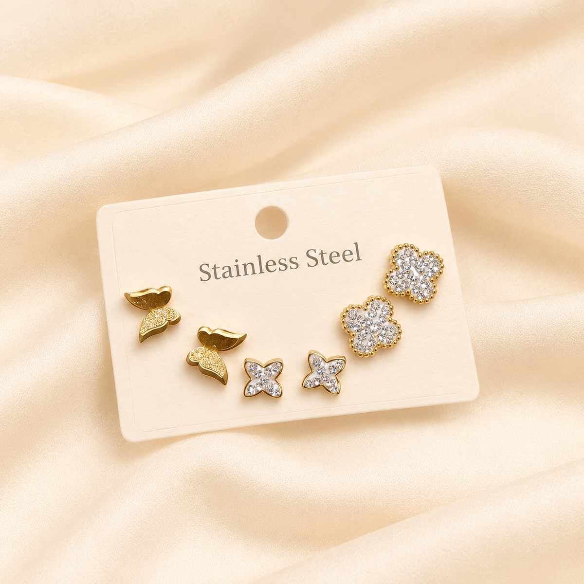 Flora Crystal Stud Set