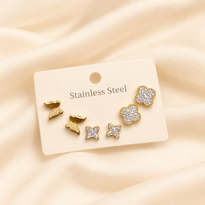 Flora Crystal Stud Set