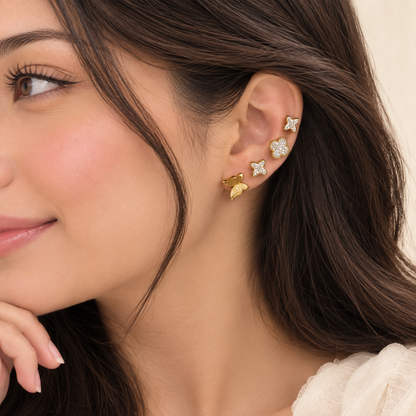 Flora Crystal Stud Set