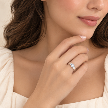 Luna Solitaire Ring