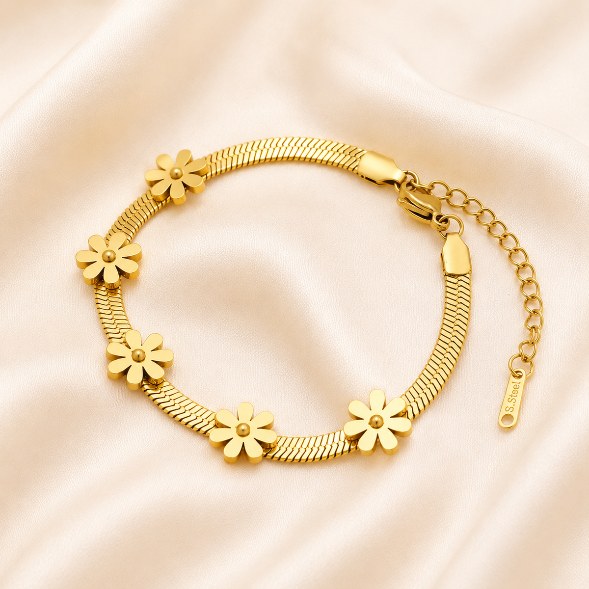 Floral Link Bracelet